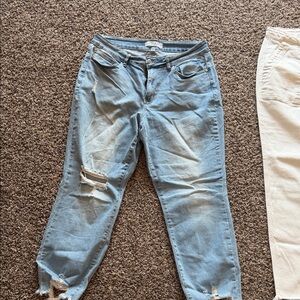 Judy Blue Light Blue Distressed Boyfriend Jeans